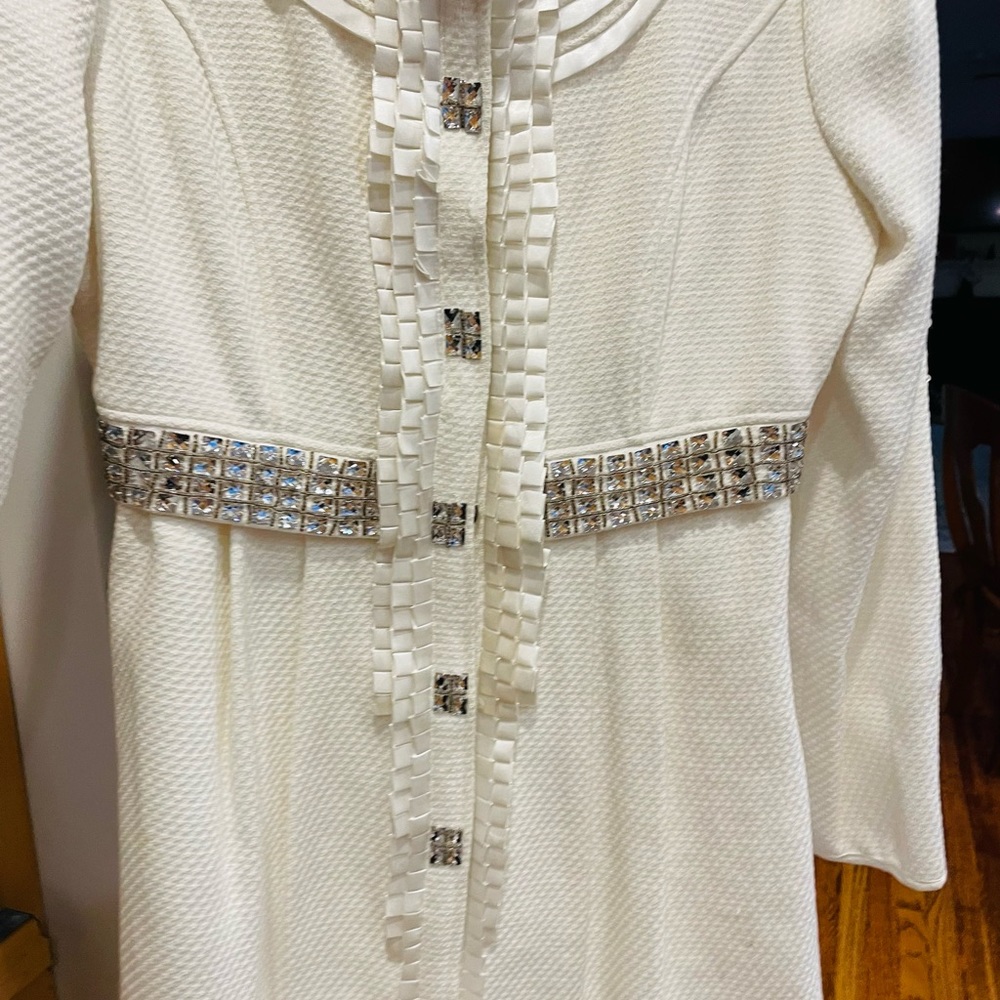 Lightweight white dress coat